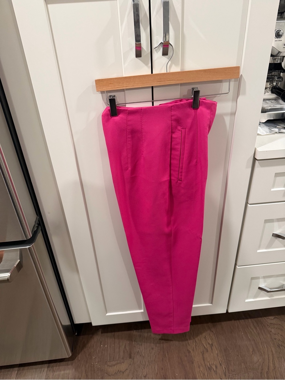 Zara Hot Pink Pull-On Tapered Pants